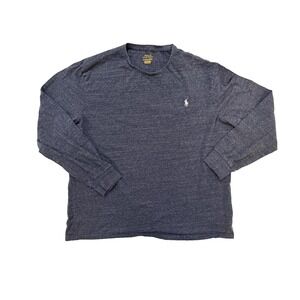 Polo Ralph Lauren Shirt Mens XL Blue Gray Long Sleeve Crewneck Pony Logo Tee